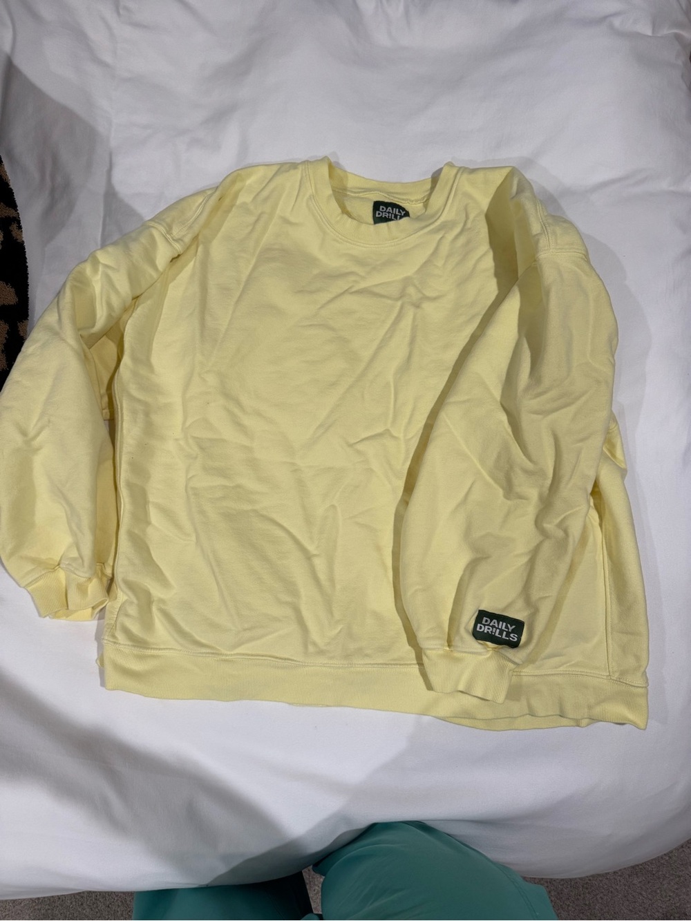 Daily Drills Light Yellow Pullover Sweatshirt. Lemonade